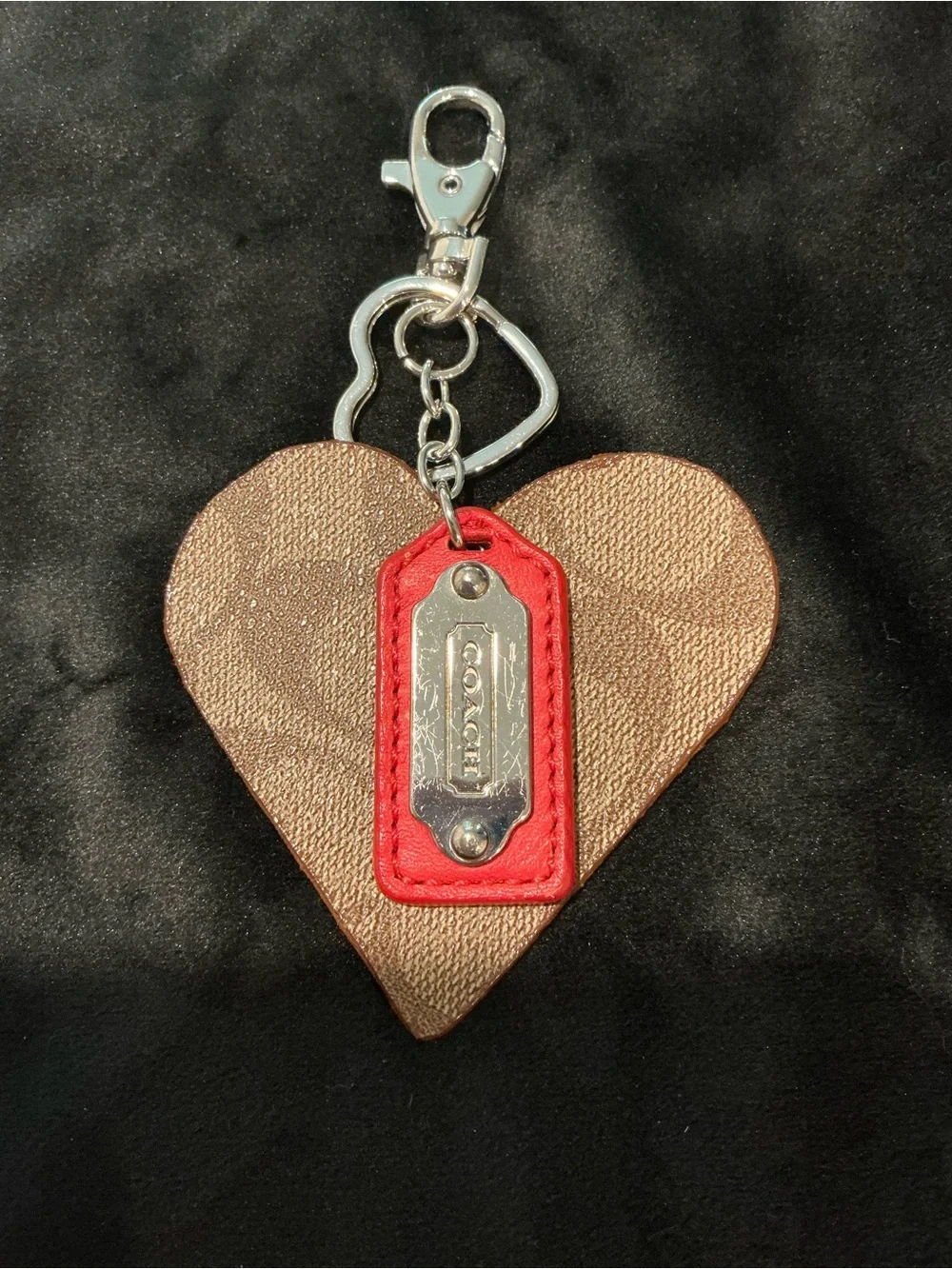 Handmade key/bag charm with Coach Hangtag